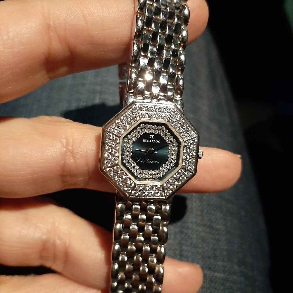 Edox gold electroplated sapphire crystal